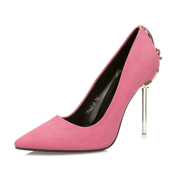 size:4.5-7.5 Women Sexy Metal Heel Pointed-toe High Heels Shoes