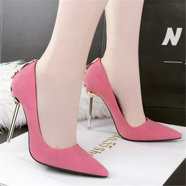 size:4.5-7.5 Women Sexy Metal Heel Pointed-toe High Heels Shoes