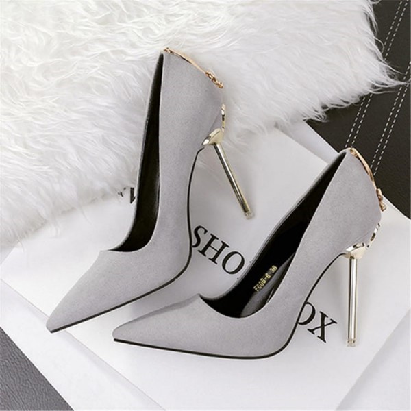 size:4.5-7.5 Women Sexy Metal Heel Pointed-toe High Heels Shoes