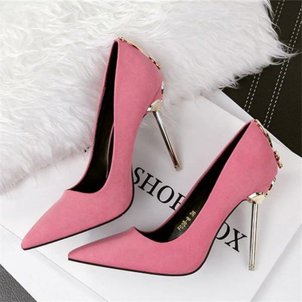 size:4.5-7.5 Women Sexy Metal Heel Pointed-toe High Heels Shoes