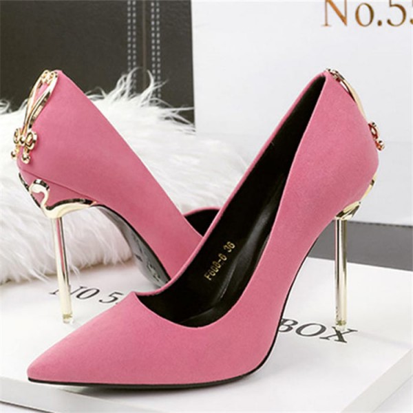 size:4.5-7.5 Women Sexy Metal Heel Pointed-toe High Heels Shoes