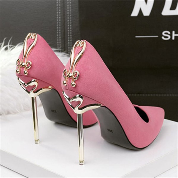 size:4.5-7.5 Women Sexy Metal Heel Pointed-toe High Heels Shoes