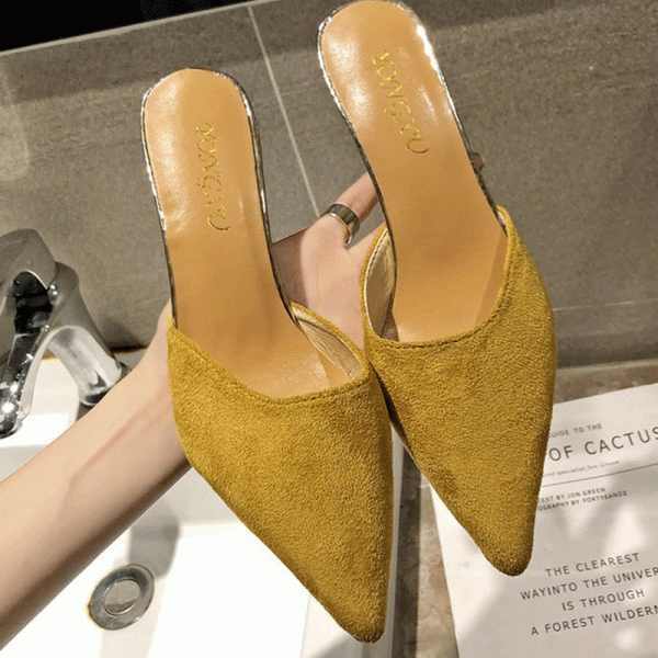 Size:4.5-8.5 Women Fashion Suede Upper Mules Shoes