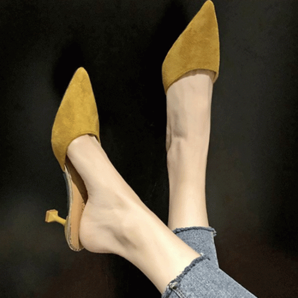 Size:4.5-8.5 Women Fashion Suede Upper Mules Shoes