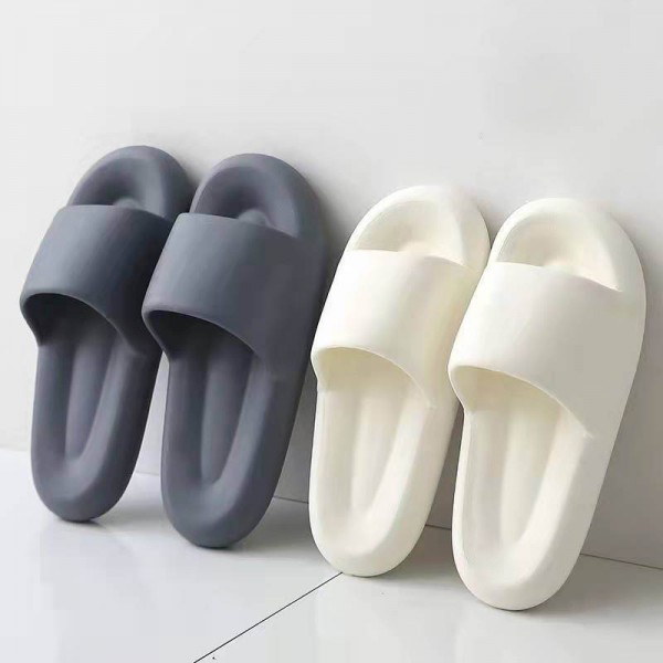 Summer Women And Men Home Bathroom Thickening Wear-Resistant Solid Color EVA Slippers