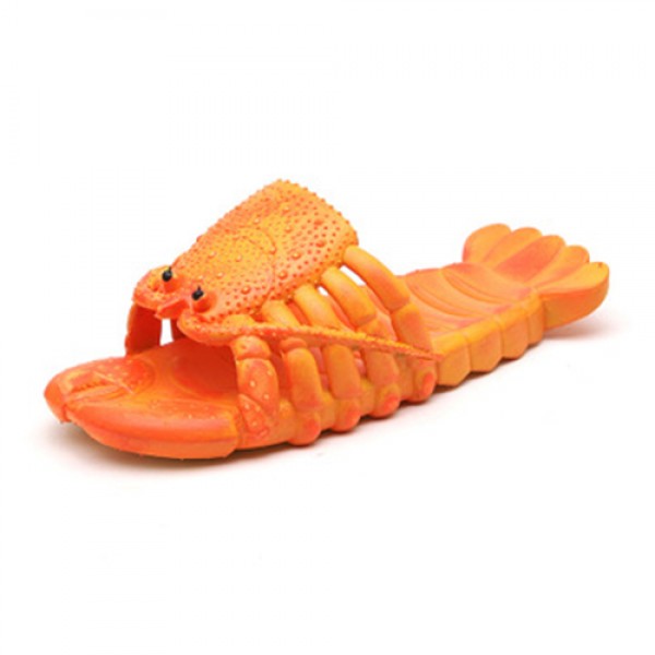 Couple Funny Casual Lobster Shape Hollow Design Flat Slippers