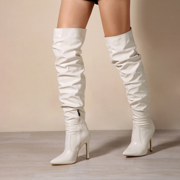 Women Fashion PU Knee Over The Knee