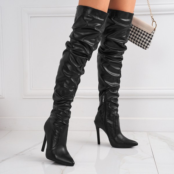 Women Fashion PU Knee Over The Knee