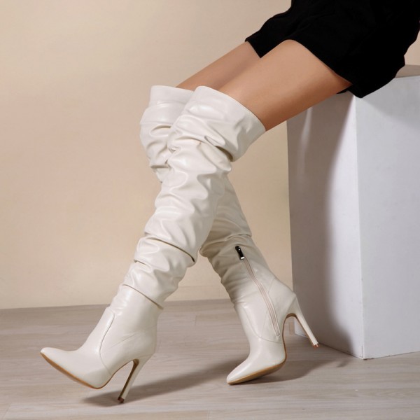 Women Fashion PU Knee Over The Knee