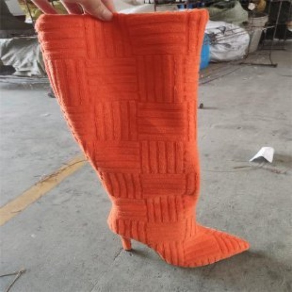 Women Fashion Pointed Toe Thermal Towel High Boots