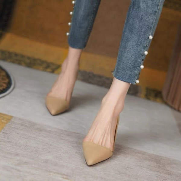 Women Fashion Sexy Solid Color Point-Toe Pumps