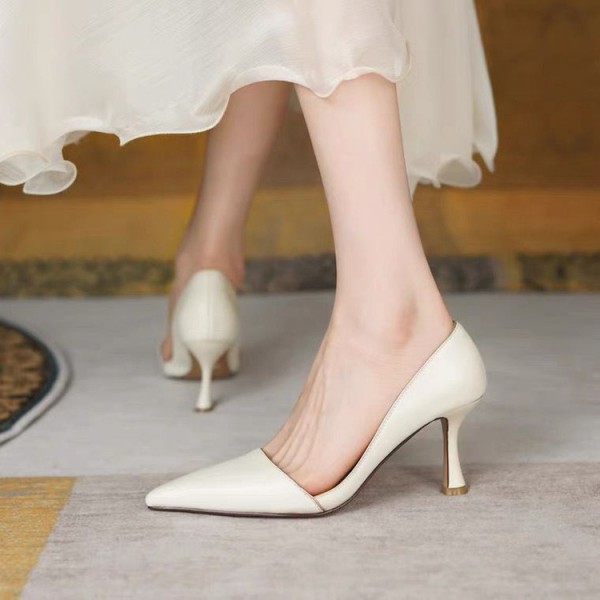 Women Fashion Sexy Solid Color Point-Toe Pumps