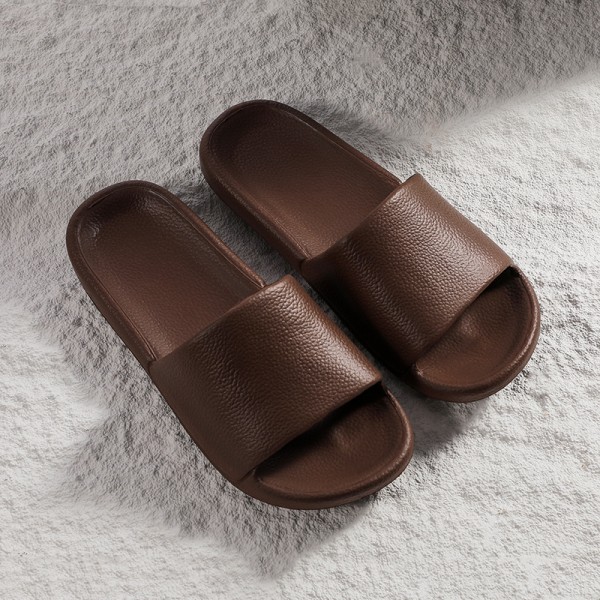 Men And Women Couples Simple Solid Color Slippers